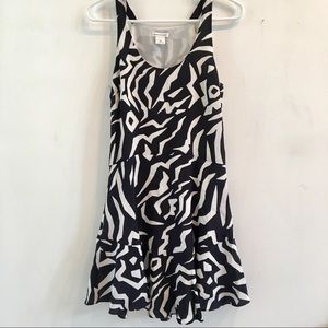 Black and White Graphic Print Club Monaco Dress